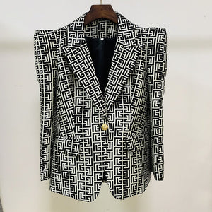 Hig Quality Pant, Blazer Shrug Plaid Geometric