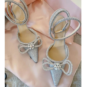 Glitter Crystal Rhinestones Bowknot Shoes