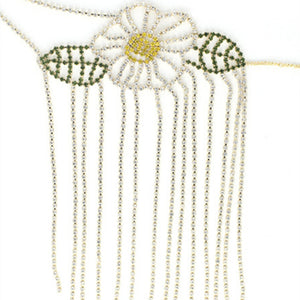 Gorgeous Rhinestone Leaf Flower Irregular Choker