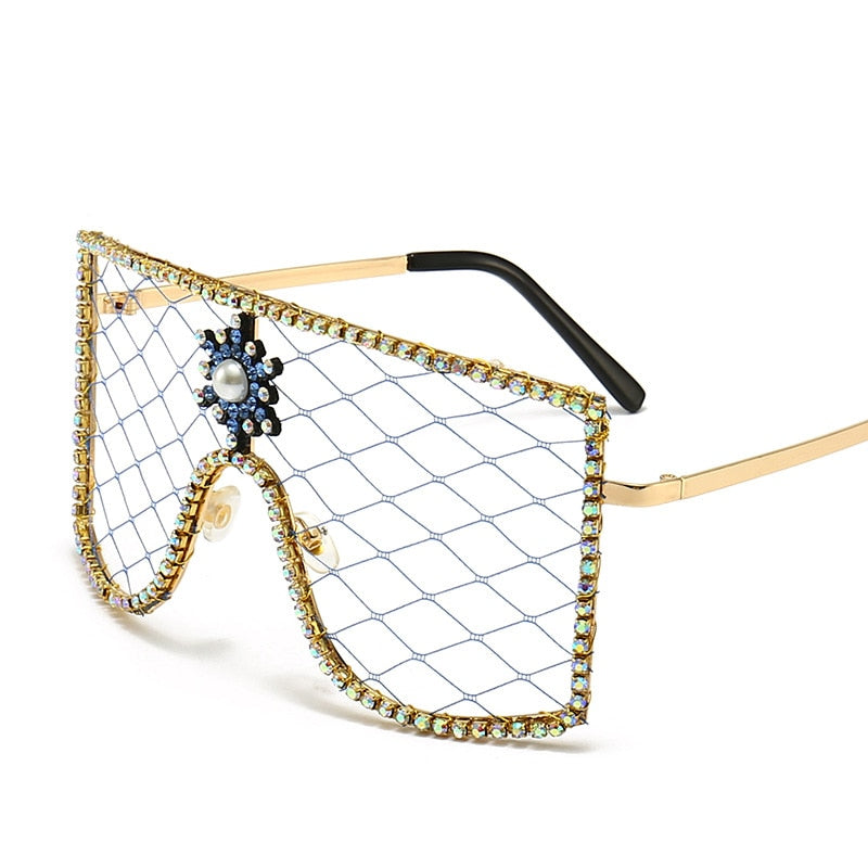 Luxury Diamonds Oversized Rhinestone Sunglass