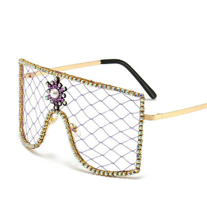 Luxury Diamonds Oversized Rhinestone Sunglass