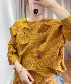 Miyake Style Pleated Blouse