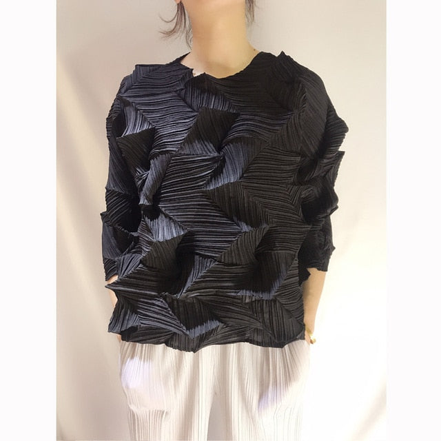 Miyake Style Pleated Blouse