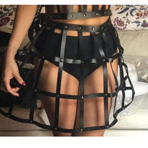 Handmade Leather Caged Skirt