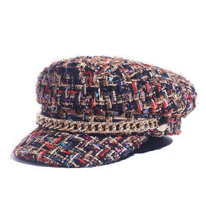 Military Sailor Tweed Captain Hat