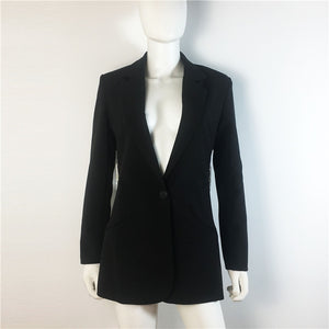 Runway Designer Notched Hollow Out Backless Diamonds Blazer