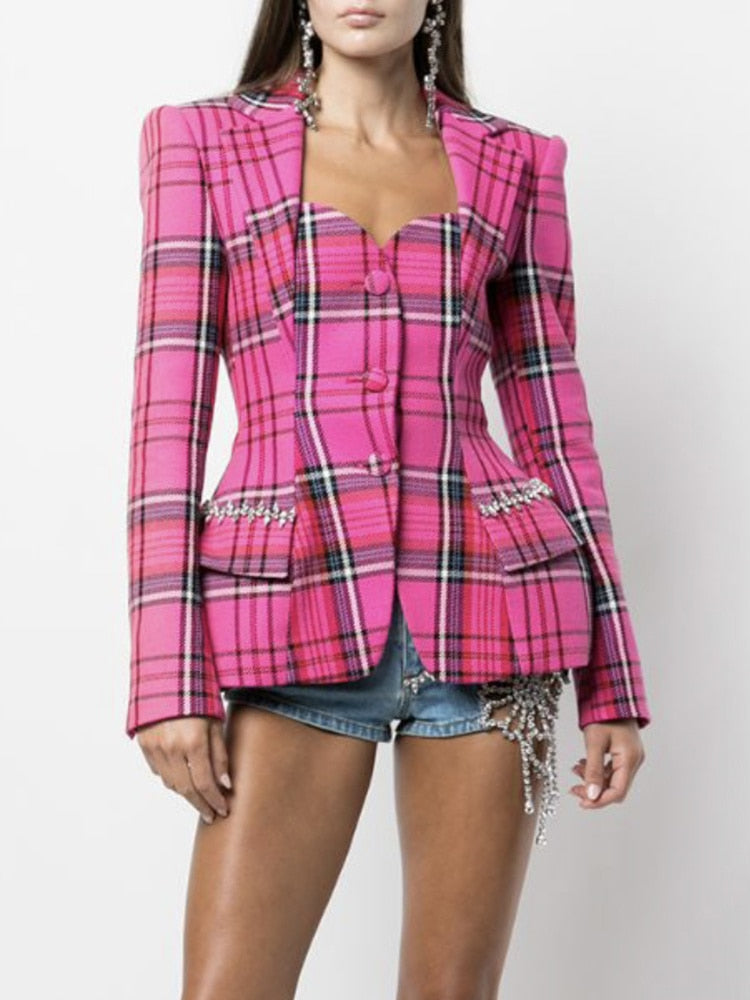 High Street Plaid Blazers