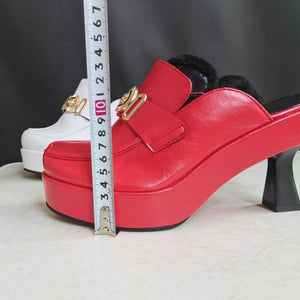 Thick High Heel Platform Slipper